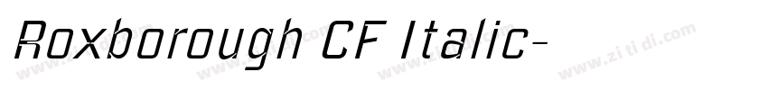 Roxborough CF Italic字体转换